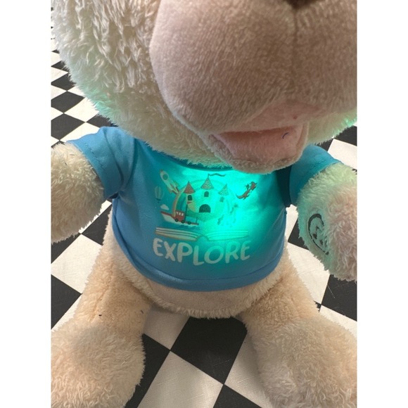 Spark Create Imagine Teddy Bear Plush Stuffed Animal Light Up Shirt Toy - Picture 2 of 5